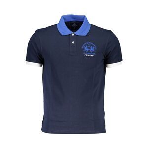 La Martina Blue Cotton Mens Polo Men's Shirt